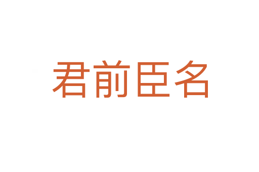 君前臣名