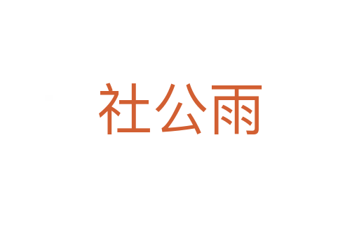 社公雨